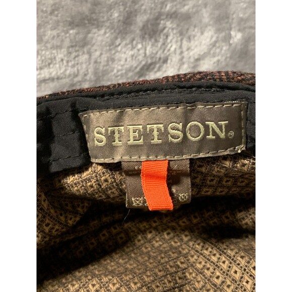 Stetson Brown Herringbone Flat Cap - Picture 10 of 14